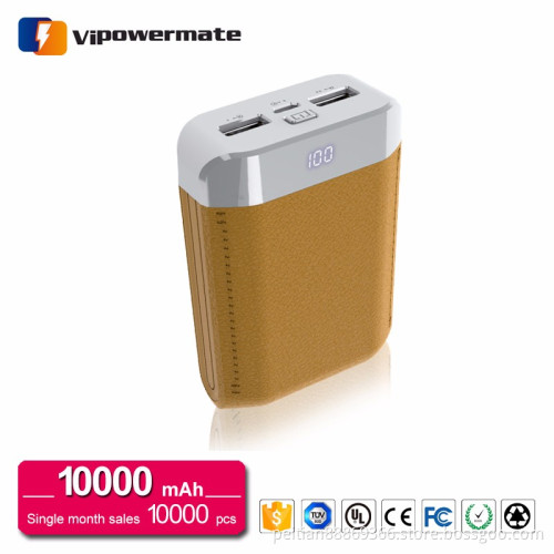 Magnetic 3a output 10000mah pocket power bank with display indicator